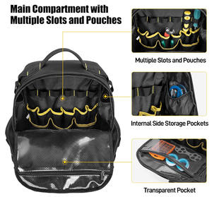 Mochilas Portaherramientas Resistentes al Agua y de Alta Resistencia para Exteriores, Kit de Artesano, Bolsa de Herramientas para Electricista - Product Image 5