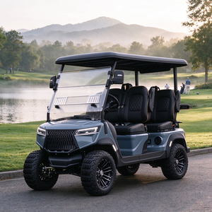 Voiturette de golf à suspension indépendante 4 places, batterie lithium, conduite confortable pour de longues balades touristiques - Product Image 1