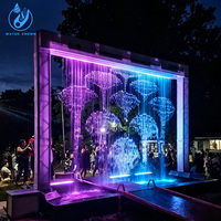 Cortina de Agua Activada por Música Water Crown SG55, Personalizable, Duradera, Moderna, Comercial, para Exteriores, de Acero Inoxidable, Universal, 110-230V