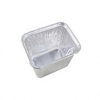 Barquette rectangulaire jetable en aluminium de qualité alimentaire, écologique, résistante au four, mini-bac pour muffins, gâteaux et puddings, idéale pour la boulangerie
