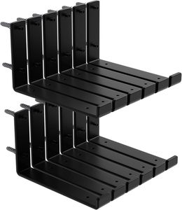 Support d'étagère, en fer métallique de 0,2 mm d'épaisseur, style rustique industriel, support d'étagère flottante en forme de J - Product Image 4