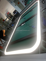 Luminaire LED pour table de billard, en alliage d'aluminium anodisé, avec profil d'extrusion flexible incurvé pour le pliage et la découpe