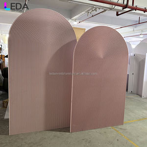 Facile da impostare a tema spirale rosa a strisce Baby Shower sfondo acrilico arcuato per la decorazione della festa di nozze - Product Image 3