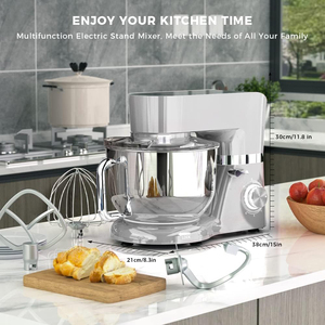 Batteur sur socle électrique 6 vitesses OEM ODM pour cuisine domestique, 1500W, avec bol mélangeur en acier inoxydable 5,5L/6,2L et crochet pétrisseur en <span class=keywords><strong>cuivre</strong></span> pur - Product Image 4
