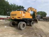 Excavatrice sur pneus Hyundai 15 tonnes d'occasion, fabriquée en Corée du Sud, modèle 150W-7, avec pompe hydraulique HYDAC et engrenage de 1,43 m