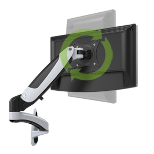 Aluminum Gas Spring 360 Degree Full Motion Height Adjustable LCD Monitor Holder TV Wall Stand in Stock 8kg Load Capacity