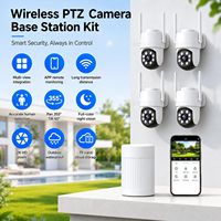 Kit de caméra de station de base PTZ sans fil 2026 (4CH/8CH) avec vision nocturne couleur, étanche IP65 pour extérieur et audio bidirectionnel