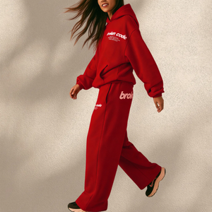 Ensemble de survêtement personnalisé pour femmes, vente en gros, tenue de sport 2 pièces : sweat à capuche et pantalon de jogging - Product Image 2