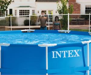 Durable Above <strong>Ground</strong> <strong>Pool</strong> <strong>INTEX</strong> 28202 Metal Frame Round Swimming <strong>Pool</strong> - Product Image 3