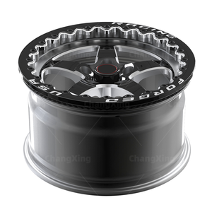 CX Black Racing Car Beadlock Räder 5x120.65 5 X114.3 5 X120 2-teilige geschmiedete Drag Racing Räder 15 17 18 Zoll für Camaro Corvette - Product Image 4