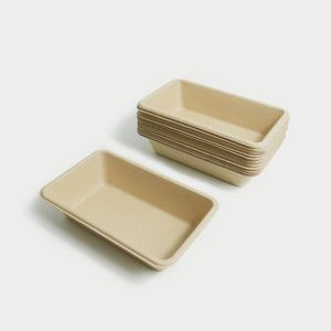 Factory Direct-Sale Disposable Biodegradable 500ML <b>Bamboo</b> Pulp <b>Lunch</b> <b>Boxes</b> for Packaging Take-Out Food - Product Image 2