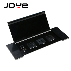 Boîte de table escamotable pour table de conférence avec prise escamotable et chargeur USB - Product Image 6