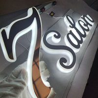 Enseigne lumineuse LED personnalisée pour mariage, lettres dorées en métal et acrylique rétroéclairées