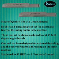 ASSORTS ALDETT-XX Jeu d'outils en acier HSS pour tournage et travail des métaux, filetage interne/extérieur double extrémité, tige 10x10mm, garantie 3 ans