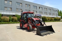 YCMG 4x4 Mini Backhoe Loader & Front Loader 6 Ton Mesin Cummins 75KW Tenaga Kuat untuk Dijual
