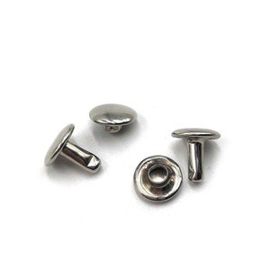 Rivets à <span class=keywords><strong>double</strong></span> capuchon personnalisés en métal noir, rivets étoile à <span class=keywords><strong>double</strong></span> tête 5mm 9mm, rivets à tête plate en acier inoxydable à <span class=keywords><strong>double</strong></span> capuchon - Product Image 4