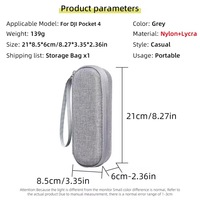 Étui de transport mini protecteur antichoc en PU/Nylon de qualité supérieure pour DJI OSMO Pocket 4