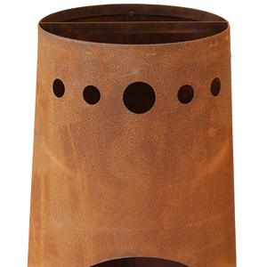 <span class=keywords><strong>Chimenea</strong></span> de madera <span class=keywords><strong>para</strong></span> exteriores en forma de cono de moda, fogata de metal rústico con orificios de ventilación y parrilla <span class=keywords><strong>para</strong></span> espacios de vida al aire libre - Product Image 5