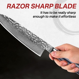 Đặt de cuchillos de cocina de lujo acero damasco japonés chuyên nghiệp cuatro piezas En embalaje cao cấp - Product Image 6