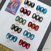 MIMAGPIE – Kit de vernis gel UV effet œil de chat 10 couleurs Moonlight, longue tenue, végétalien, non toxique, écologique, couleur verre de luxe pour nail art