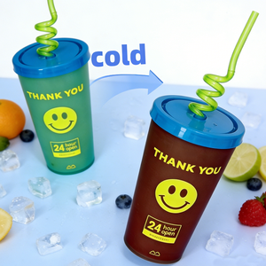 Tutup dan Sedotan Cangkir Anak Anti Bocor Berubah Warna, Mug Ajaib Plastik Reusable Desain Lucu untuk Pesta dan Perjalanan - Product Image 5