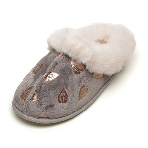 Pantuflas Ligeras de Espuma Viscoelástica para Mujer, con Ribete de Piel Sintética, Estampado de Estrellas Doradas, Pantuflas de Interior Tipo Mule - Product Image 5