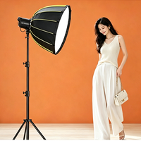 Flash de studio 100W avec kit de boîte à lumière parabolique profonde pour la photographie de portrait de mariage