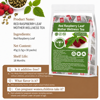 Thé aux feuilles de framboisier rouge 100% naturel, tisane pour le bien-être féminin, soutien menstruel et grossesse, sachets de thé, OEM, marque privée, vente en gros