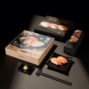 Factory Supplier's <b>Biodegradable</b> Personalized Sushi Bento Box Takeout Sushi Roll Box with Compartments Insert - Product Image 6