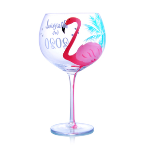 FLY-verre à vin rouge 21oz, avec peinture à la main, flamant rose, haute qualité, 2021, offre spéciale - Product Image 1
