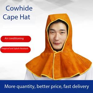 Casco de soldadura de cuero de vaca OEM para hombre <span class=keywords><strong>con</strong></span> logotipo personalizado etiqueta de marca diseño impreso - Product Image 5