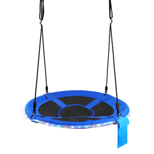 Columpio Redondo para Árbol de 100 cm, Tela Oxford, Iluminado, para Interiores y Exteriores, para Adultos y Niños - Product Image 3