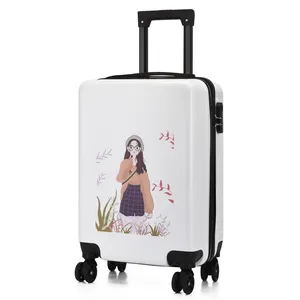 Высококачественный чемодан на колесиках, чемодан с принтом, чемодан с УФ-печатью, Жесткий чемодан-Спиннер
