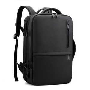 Nouveau sac à dos personnalisé en nylon étanche USB multifonction noir pouvant être étendu à des sacs à dos pour ordinateur portable de grande capacité - Product Image 5