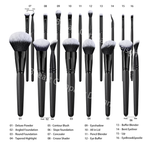 DailyQueen – Ensemble de 18 pinceaux de maquillage synthétiques de luxe <span class=keywords><strong>ELF</strong></span>, manche en nylon, poils nano non absorbants, sans traces, pour anticernes - Product Image 1