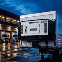 Groupe électrogène refroidi par eau 60Hz avec moteur Kubota et disjoncteur pour usage professionnel de petite taille