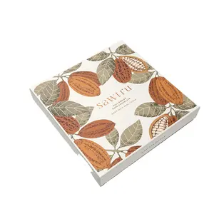 Cashew Pattern High Quality Custom Logo Box Chocolate Gift Box Choklet Gift Box With Top And Bottom