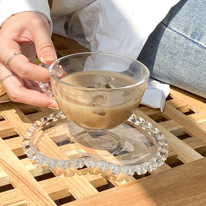 Bicchieri a forma di cuore set di tazze e piatti da caffè bicchiere da caffè bere caffè tazza da tè e piattini per tè pomeridiano set da <span class=keywords><strong>latte</strong></span> - Product Image 6