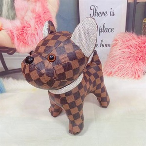 Trendy French Bulldog Leather Pendant Keychain Cotton <strong>Plush</strong> Dog Bag Charm Buckle Chain for Backpack Handbag <strong>Plush</strong> <strong>Keychains</strong> <strong>Toys</strong> - Product Image 5