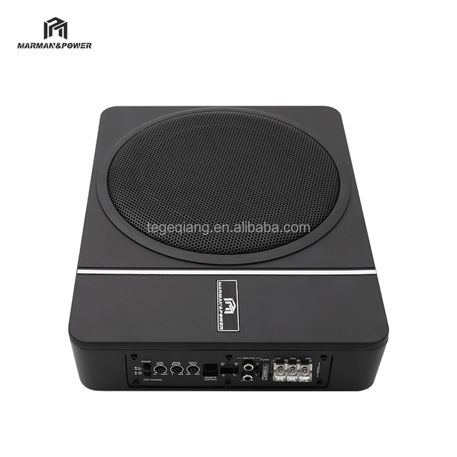 1200W 10" Inch Ultra Slim Car Subwoofer Active Under Seat Bass Box 12V High Power Amplifier Car Audio Speaker System