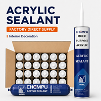 Lot économique de mastic acrylique pour murs et portes 310 ml – Application facile, utilisation simple – Mastic acrylique fiable pour garnitures en bois