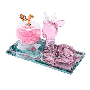 Adorno de Cristal con Forma de Ciervo, Color Rosa, Cristal Artificial, Decoración para el Hogar, Regalo para Parejas y Amigos - Product Image 5