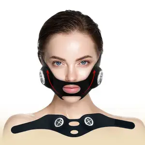 Electric V-shaped Thin Face Slimming Cheek Massager Facial Lifting V-Line Lift Up Bandage EMS Therapy Device Beauty Machine