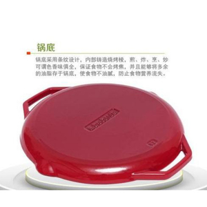 Padella <span class=keywords><strong>in</strong></span> <span class=keywords><strong>ghisa</strong></span> smaltata da 32CM per barbecue per la torrefazione di bistecca e frittura <span class=keywords><strong>in</strong></span> <span class=keywords><strong>ghisa</strong></span> resistente per cucinare all'aperto - Product Image 6