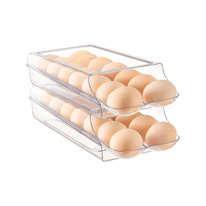 Caja de Almacenamiento de Huevos Transparente Rectangular de Plástico Moldeado por Inyección, Cesta Apilable para Refrigerador, Conservación de Frescura, 3-6L - Product Image 1