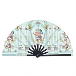Éventail en plastique peint écologique de 33 cm, style Japandi, avec motif floral sculpté, idéal pour les événements sportifs et les fêtes (vente en gros) - Product Image 4
