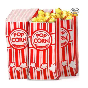 Food Grade Biodegradable Candy French Fries Bread Chips Pop Corn Packaging Paper Microwave Bag