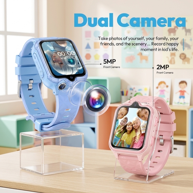 WONLEX Newest KT42 Dual Camera AI Google Play Heart Rate Monitoring 4G Watch Android 4g Kids Watch