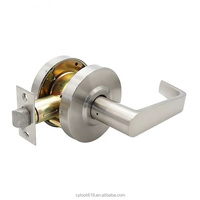 Poignée de porte simple côté ANSI Grade 2, cylindrique, pour magasin commercial, serrure de salle, acier étanche, passage à clé, poignée à levier côté haft