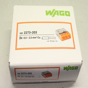 สินค้าใหม่แกะกล่องของแท้ 100x ตัวเชื่อมต่อเทอร์มินัลบล็อก 3x 05 25 มม. <span class=keywords><strong>2273203</strong></span> บรรจุภัณฑ์เดิม 4050821027850 Plc - Product Image 1